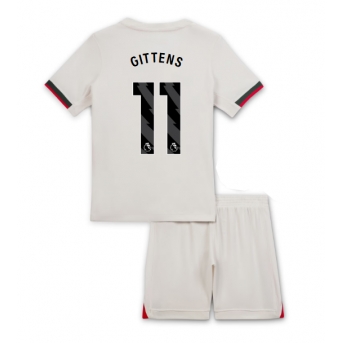 Billige Fotballdrakt Chelsea Jamie Gittens #11 Replika Bortedraktsett Barn 2025-26 Kortermet (med bukser)